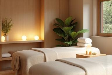 Serene spa interior at Tranquil Haven